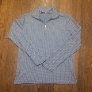 Blue Gingham Ralph Lauren RLX quarter zip pullover